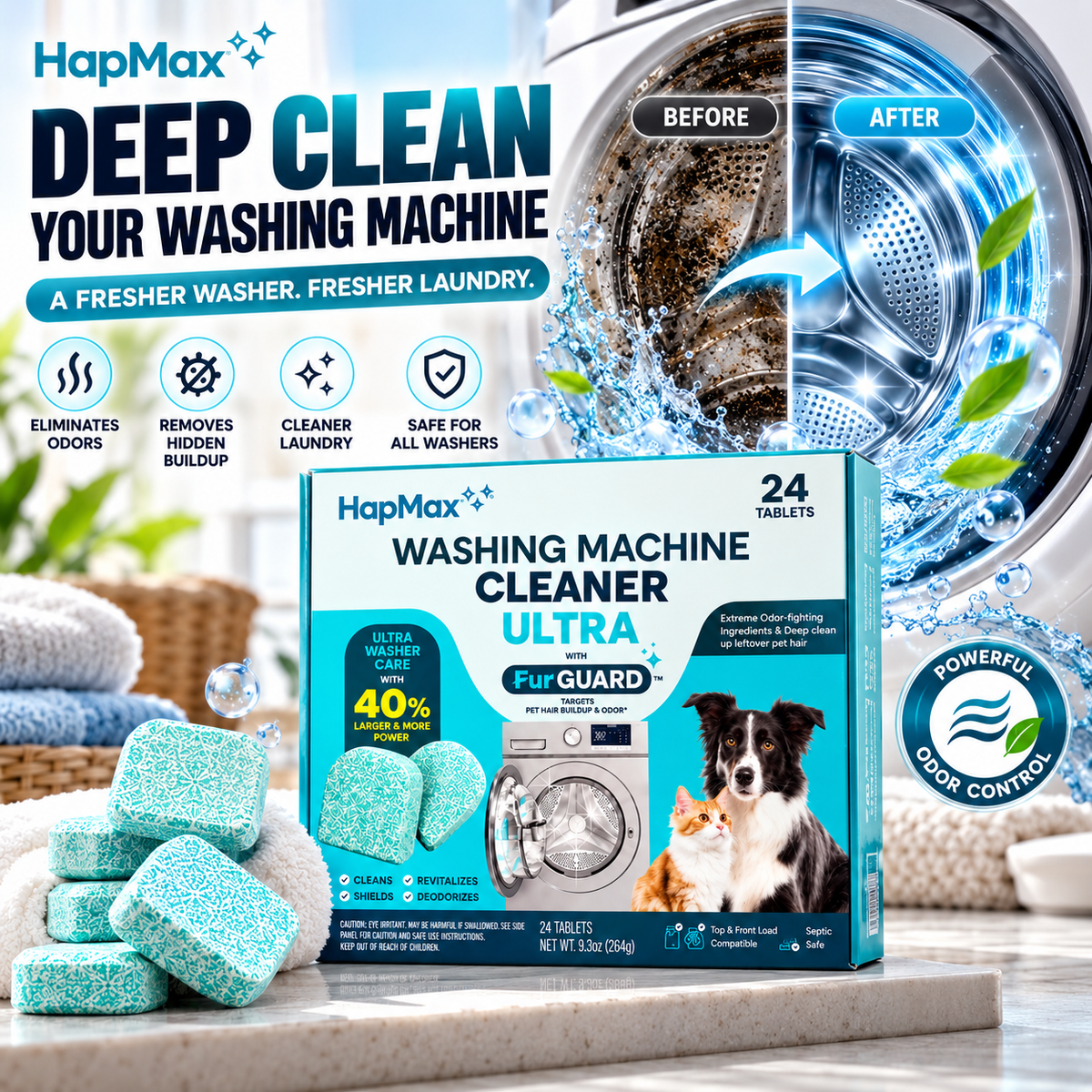 🔥 HapMax® Washing Machine Cleaner Pro – Deep Clean Hidden Buildup & Fight Odors